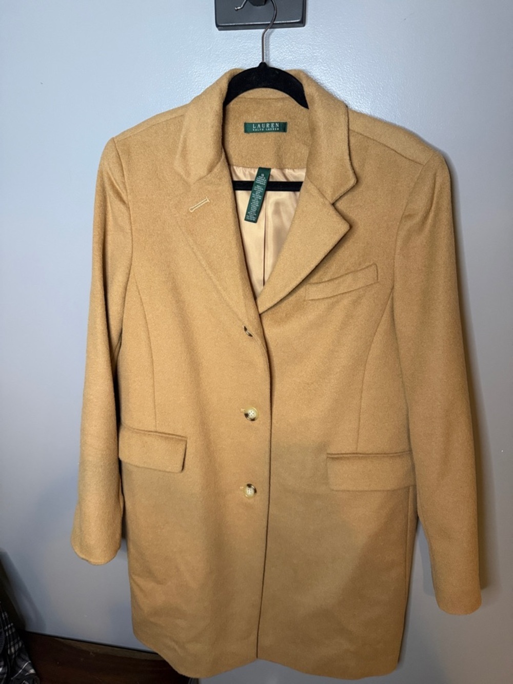 Classic Women’s Camel Wool-Blend Overcoat - Picture 2 of 8